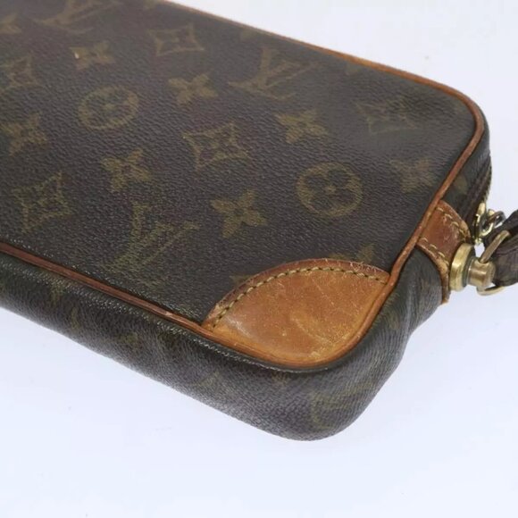 LOUIS VUITTON Monogram Marly Dragonne PM Clutch Bag M51827 LV Auth - Picture 4 of 15